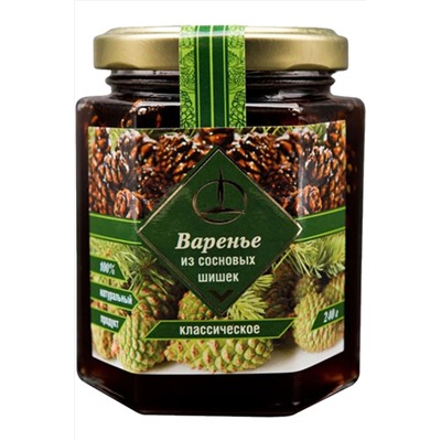 Варенье сосновых шишек стекло 240г ЭКОПРОДУКТЫ, 1190503