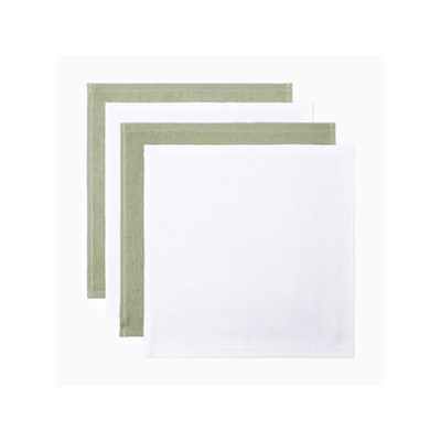 Набор махровых полотенец «Этель. Праздничная змея», 30×30 см - 4 шт., хлопок 100%