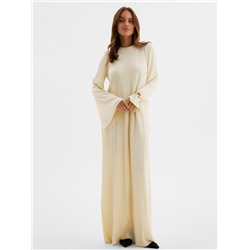 Платье женское MIST Classic collection, макси, размер 40-42, бежевое
