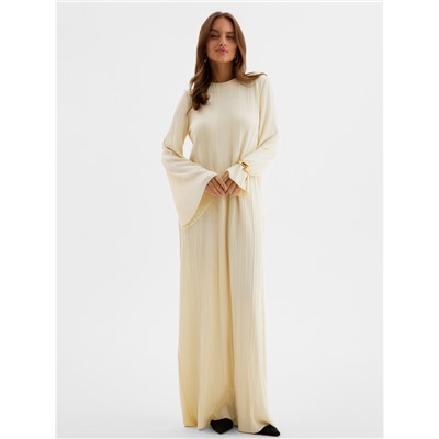 Платье женское MIST Classic collection, макси, размер 40-42, бежевое