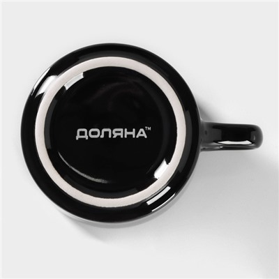 Кружка Доляна Coffee break, 150 мл, керамика, чёрная