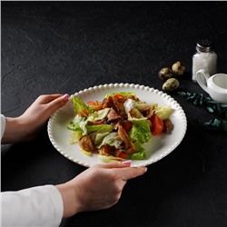 Тарелка Magistro «Лакомка», d=25 см, фарфор, белая