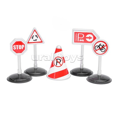 Набор машин "Контейнеровойз" с машинками и дорожными знаками, в коробке