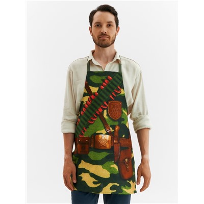 Фартук «Доляна. Генерал кухни», 60×70 см, 100% хлопок, рогожка 160 г/м²