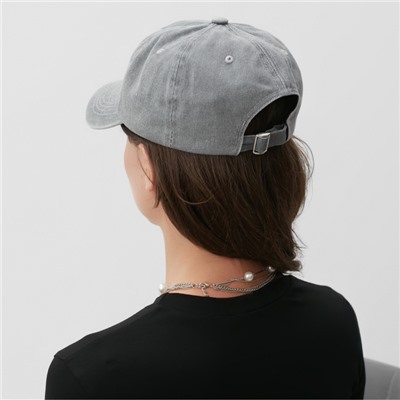 Кепка женская "Сердце" MINAKU, цв. серый, р-р 58