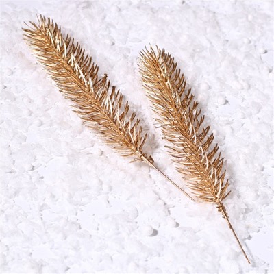 Ветка декоративная новогодняя, набор 2 шт., размер 1 шт. — 22×4 см