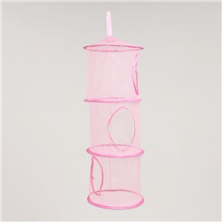 Корзина подвесная для игрушек, 3 секции, 27×27×70 см, МИКС