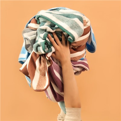 Полотенце банное «Этель. Геометрия», 70×140 см, фиолетовое