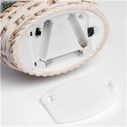 Фигура светодиодная «Снежная корзинка», 20.3×15×9 см, музыка, батарейки ААх3 (не в комплекте), USB, свечение тёплое белое