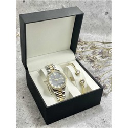 Подарочный набор для женщин часы, 2 браслета + коробка #22863157