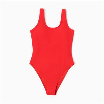 Купальник женский слитный однотонный MINAKU, размер 42, красный
