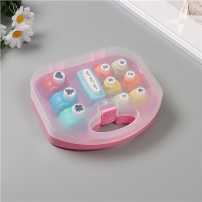 Набор фигурных дыроколов в сундучке, 10 шт., МИКС