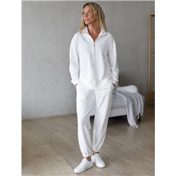 Джемпер с воротом на молнии из петельчатого футера двухнитки с эластаном