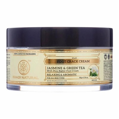 Khadi Natural крем для ног против трещинок "Жасмин + Зеленый чай" 50 г