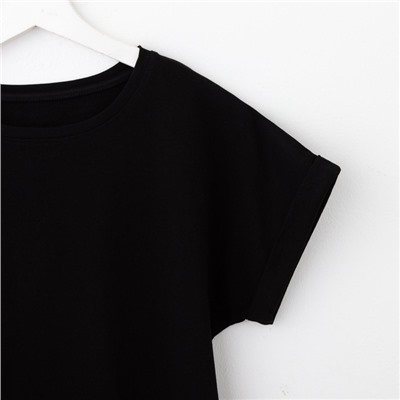 Футболка женская MIST basic, размер 40-42, чёрная