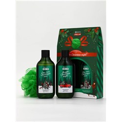 Подарочный набор новогодний: гель для душа, пена для ванны и мочалка, URAL LAB