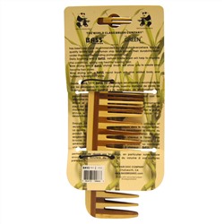 Bass Brushes, Большой деревянный гребень, комбинация с редкими/частыми зубьями