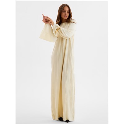 Платье женское MIST Classic collection, макси, размер 40-42, бежевое