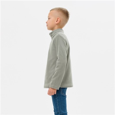 Джемпер детский флисовый MINAKU, зелёно-серый, размер 116-122 см