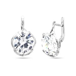 Серьги из серебра куб.циркон., С976