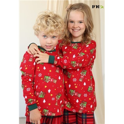 Новогодняя  - детская пижама теплая