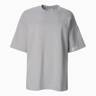 Футболка женская с нашивкой MIST Base, светло-серая, размер 42