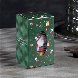 Светодиодная фигура «Красный подарок с Дедом Морозом» 6.3×11.5×6.3 см, пластик, батарейки АААх3 (не в комплекте), эффект пламени