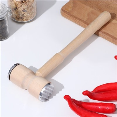 Молоток для мяса, дерево, металл, 30.5×9.5×4.5 см