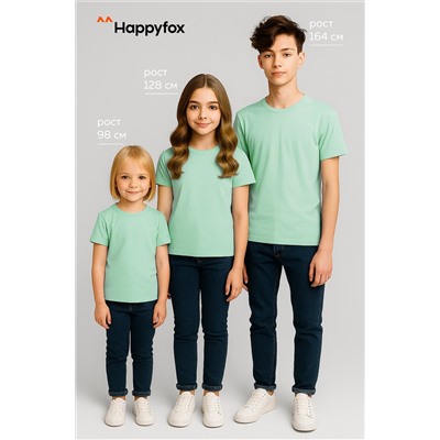 Детская однотонная футболка Happyfox
