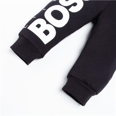 Брюки детские «Крошка Я» Little Boss, рост 80-86 см, чёрные