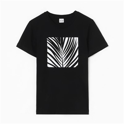 Футболка женская Let's go, чёрная, размер 44