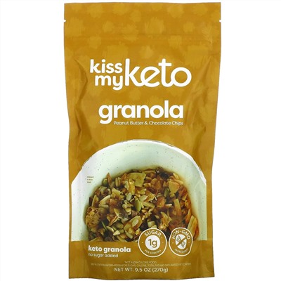 Kiss My Keto, Keto Granola, Peanut Butter & Chocolate Chips, 9.5 oz (270 g)
