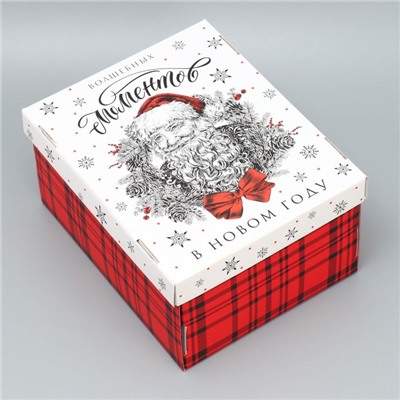 Коробка подарочная новогодняя складная «Волшебных моментов», 31×25.5×16 см