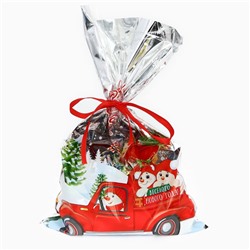 Пакет подарочный «Веселого Нового Года» 25×40 см, цветной металлизированный рисунок