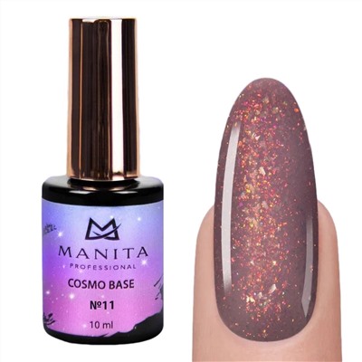 MANITA База для ногтей камуфлирующая с блестками №11 / Cosmo Base, 10 мл