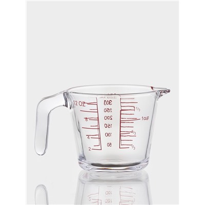 Кувшин мерный Доляна «Классика», 350 мл, 15×10.5×9 см, жаропрочное стекло, прозрачный