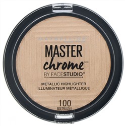 Maybelline, Master Chrome, хайлайтер с металлическим блеском, оттенок Molten Gold 100, 6,7 г