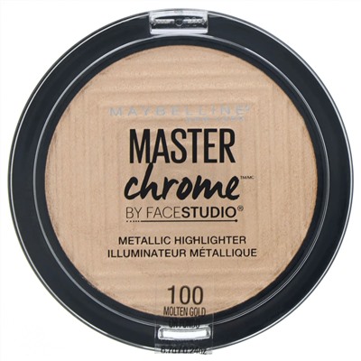 Maybelline, Master Chrome, хайлайтер с металлическим блеском, оттенок Molten Gold 100, 6,7 г