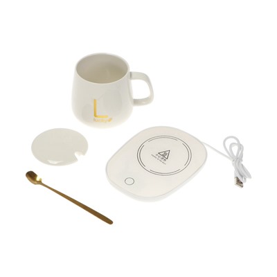 УЦЕНКА Кружка с подогревом LSK-1501, от USB, 16 Вт, белая