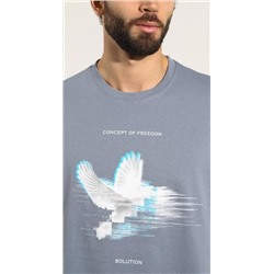 Фуфайка (футболка) мужская Герой-4 (1 шт) (Серый)