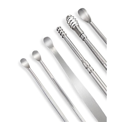 Набор для чистки ушей: кожаный чехол + 6 предметов