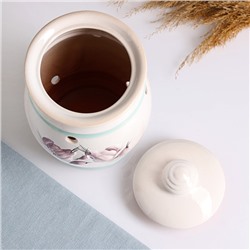 Банка для хранения лука Кунгурская керамика «Глазурь», 2 л, с отверстиями для вентиляции, белая