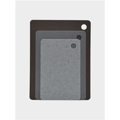 Доски разделочные «Грей», набор 3 шт., 38×29 см, 33.5×24 см, 29×19 см гибкие, пластик, серые