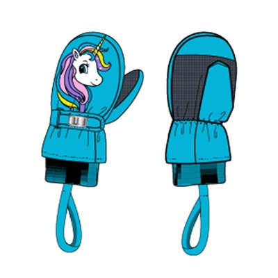 Варежки детские текстильные для девочек