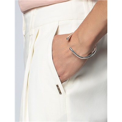 Брюки-палаццо из хлопка с защипами