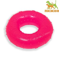 Игрушка жевательная «Кольцо» прозрачная, PP, 6.7×2 см, розовая