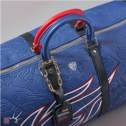 Сумка дорожная 56х30х25см, карман для телефона, замок, ключ, ПУ, металл