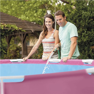 Бассейн каркасный Metal Frame Pool, с фильтром, розовый, от 6 лет, 28292NP INTEX