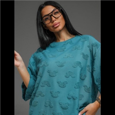 Футболка Ирбис (Махра петроль микки)