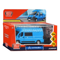 Машина металл Citroen Jumper Метрополитен 14 см, (двер, баг, синий) инер, в коробке